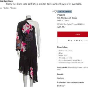 Parker one shoulder dress